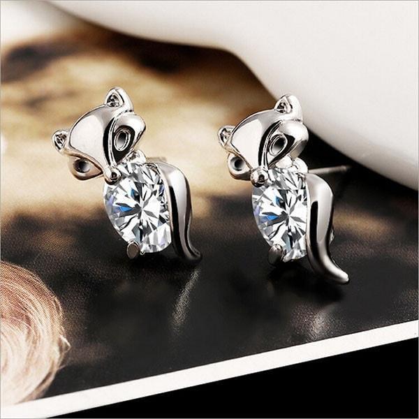 Free Felina Fox - Adamantine Zircon Fox Earrings