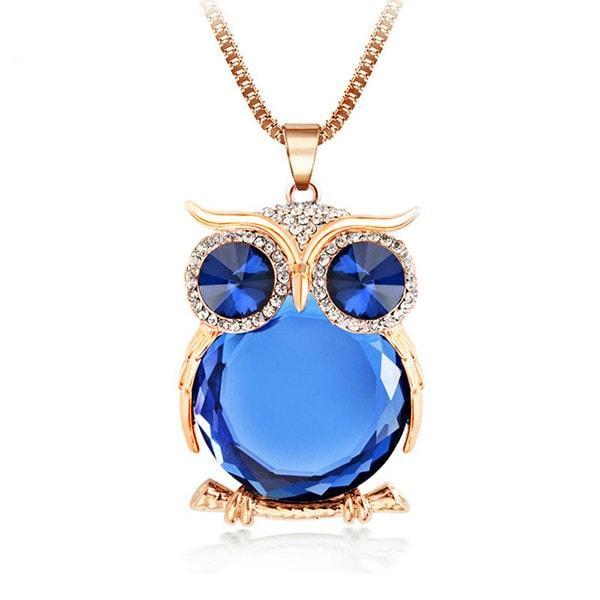 Vivy Owl - Rhinestone Crystal Owl Necklace