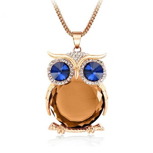 Vivy Owl - Rhinestone Crystal Owl Necklace Promo