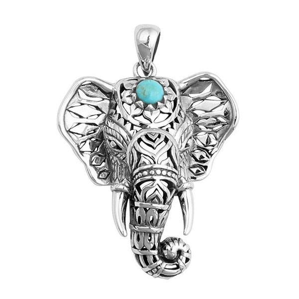 Bel Eli - Ethnic Turquoise Elephant Pendant