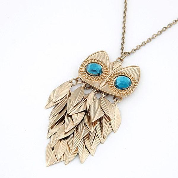 Jin Owl - Golden Leaves Owl Charm