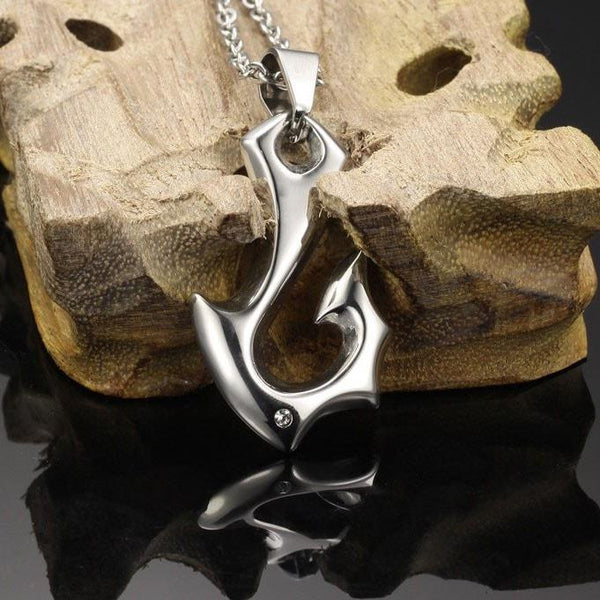 Titanium Fish Hook Necklace