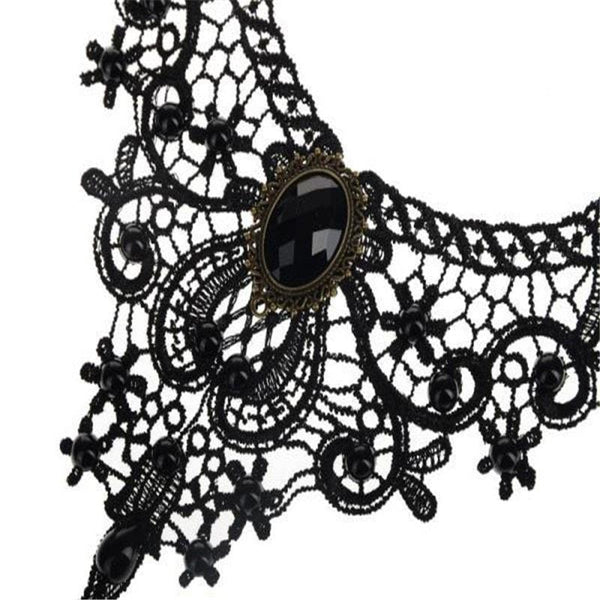 Victorian Steampunk Black Necklace Promo