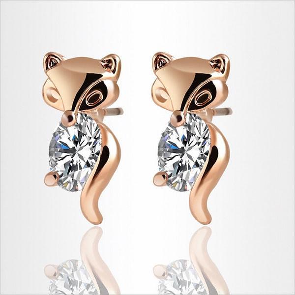 Felina Fox - Adamantine Zircon Fox Earrings