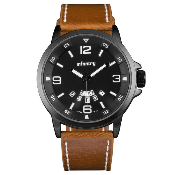Infantry Military Leather Watch