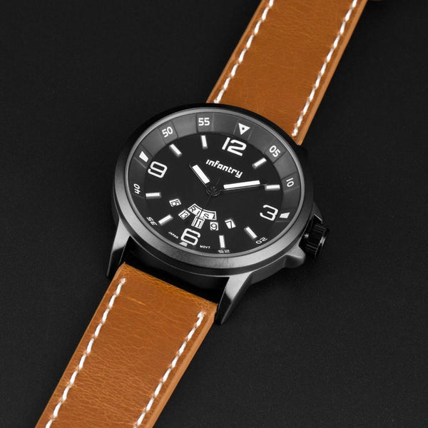 Infantry Military Leather Watch