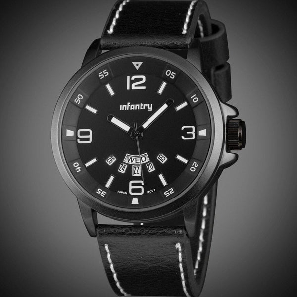 Original Infantry Military Leather Watch
