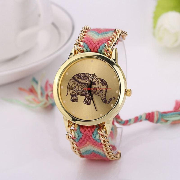 Ethnic Weave Elephant Quartz Watch Promo